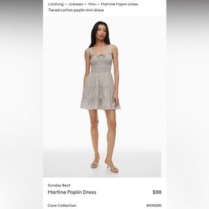 Aritzia tiered sunday best martine poplin dress